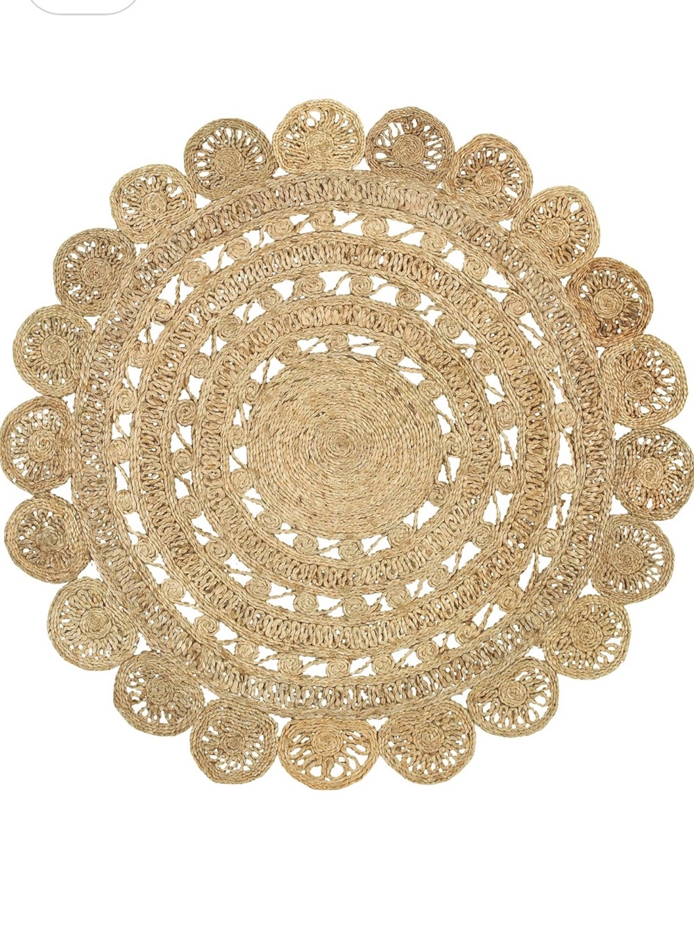 Round Jute Rug - Picture 2 of 4